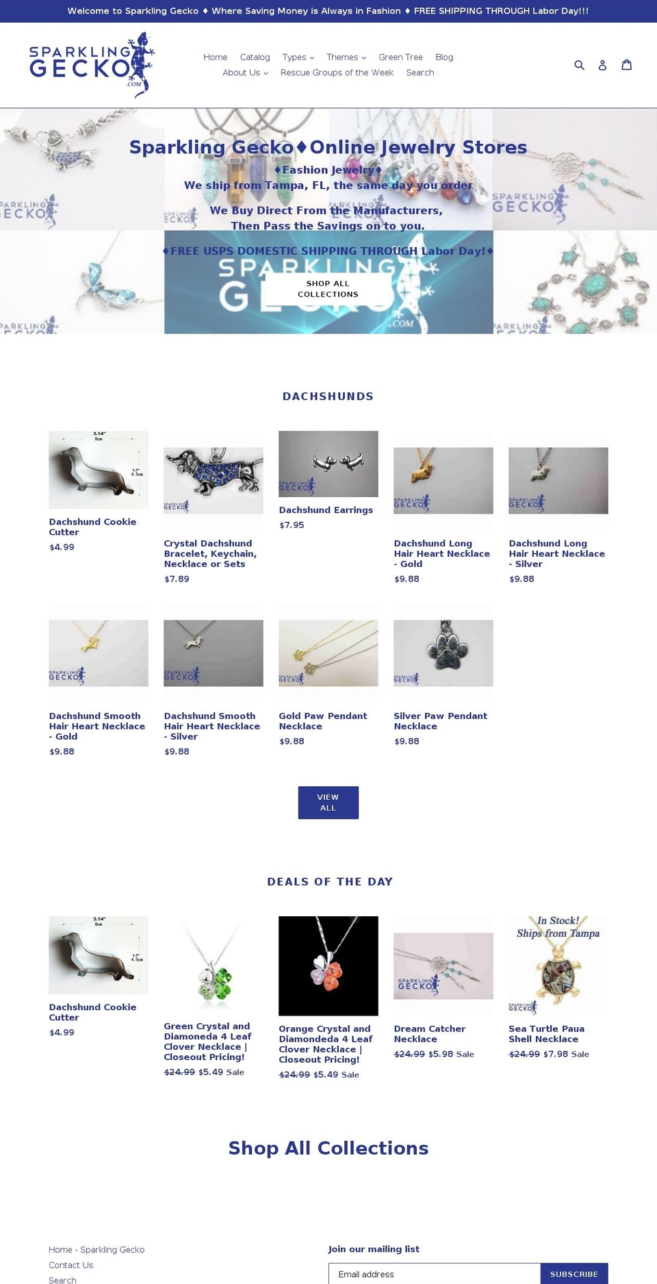 sparklinggecko.biz shopify website screenshot