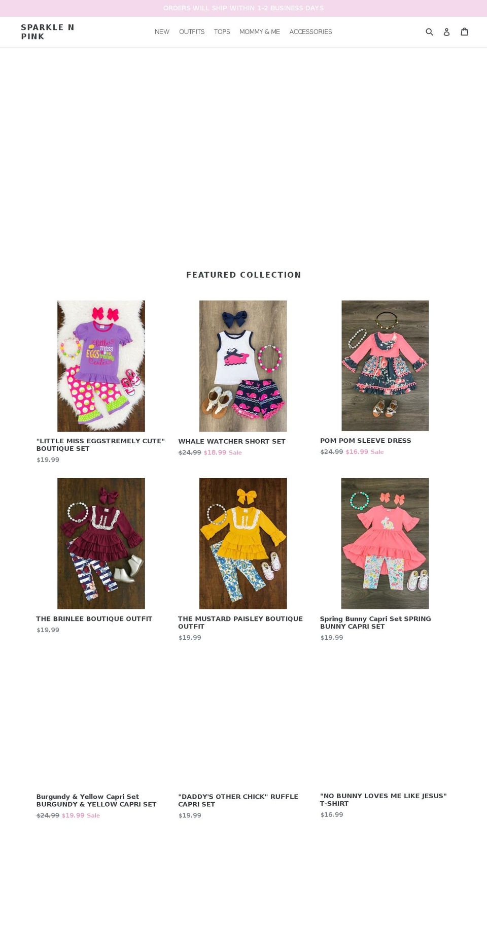 sparklinginpink.com — Shopify storefront screenshot