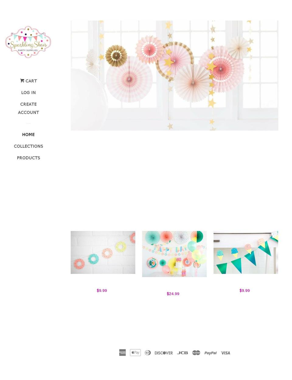 sparklingskais.com — Shopify storefront screenshot