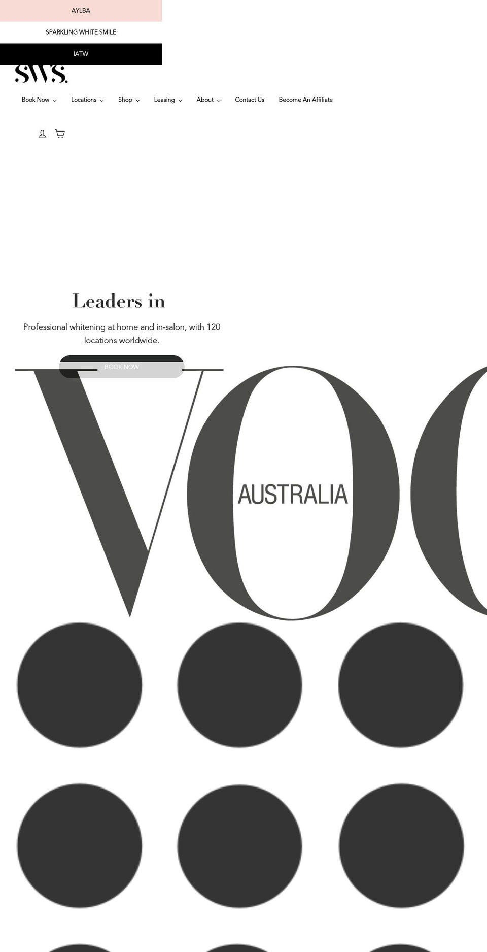 sparklingwhitesmile.com.au shopify website screenshot