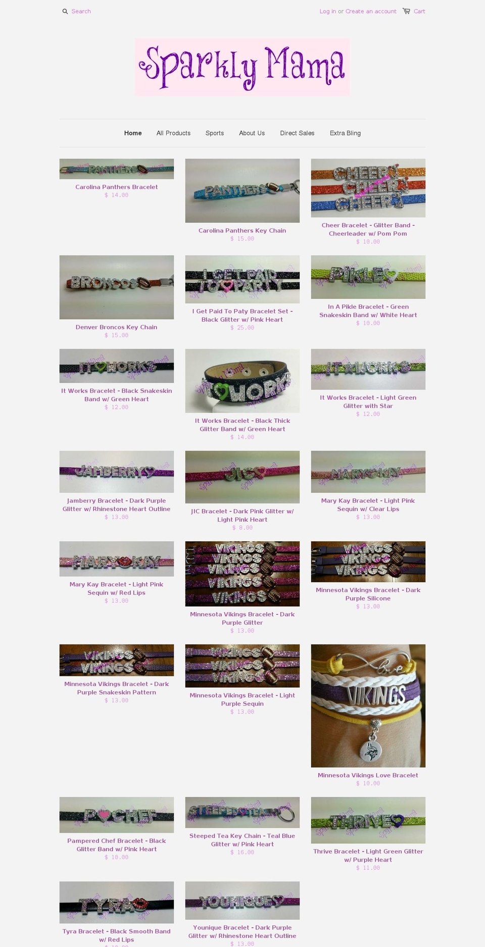 sparklymama.com shopify website screenshot