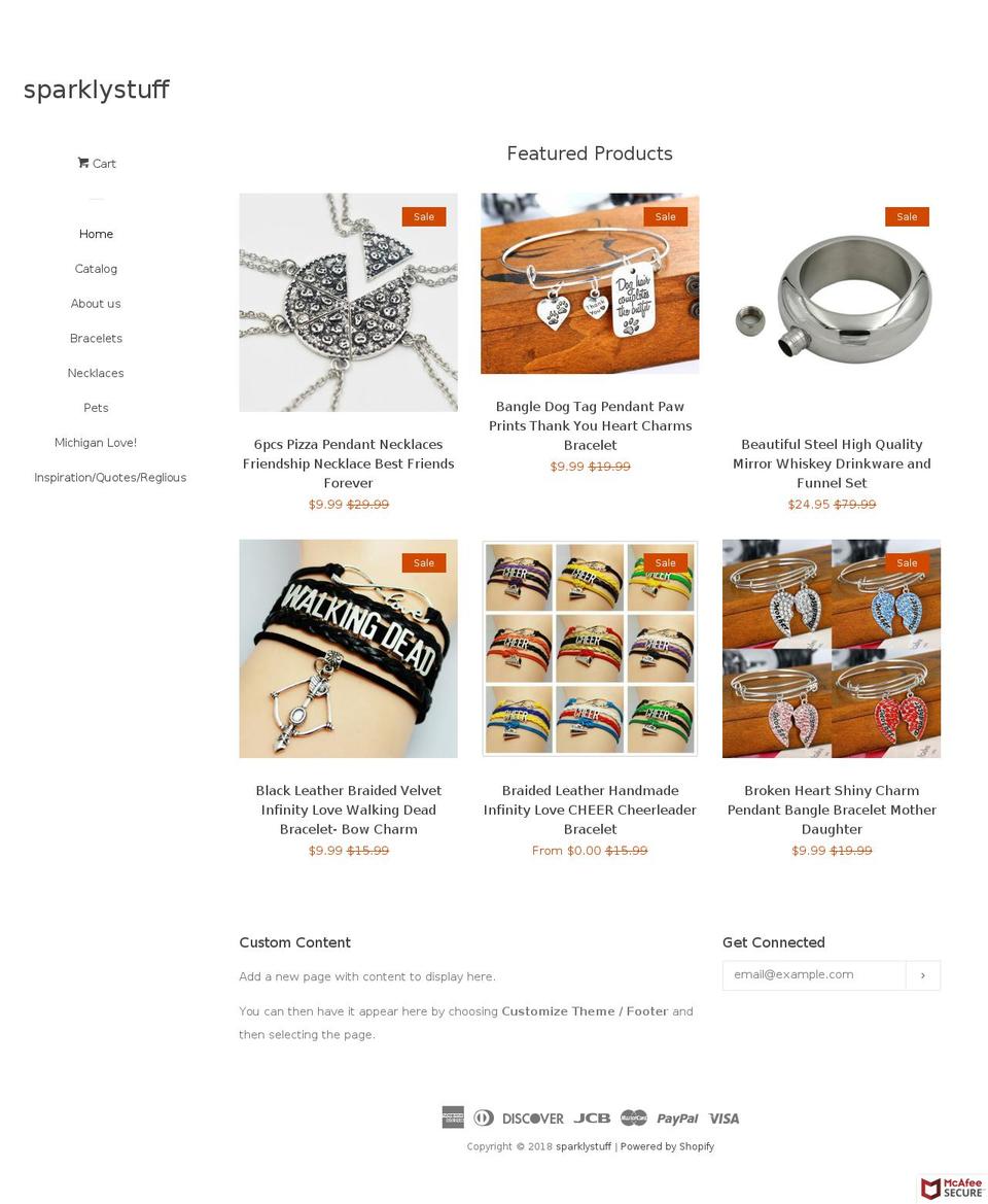 sparklystuff.us shopify website screenshot