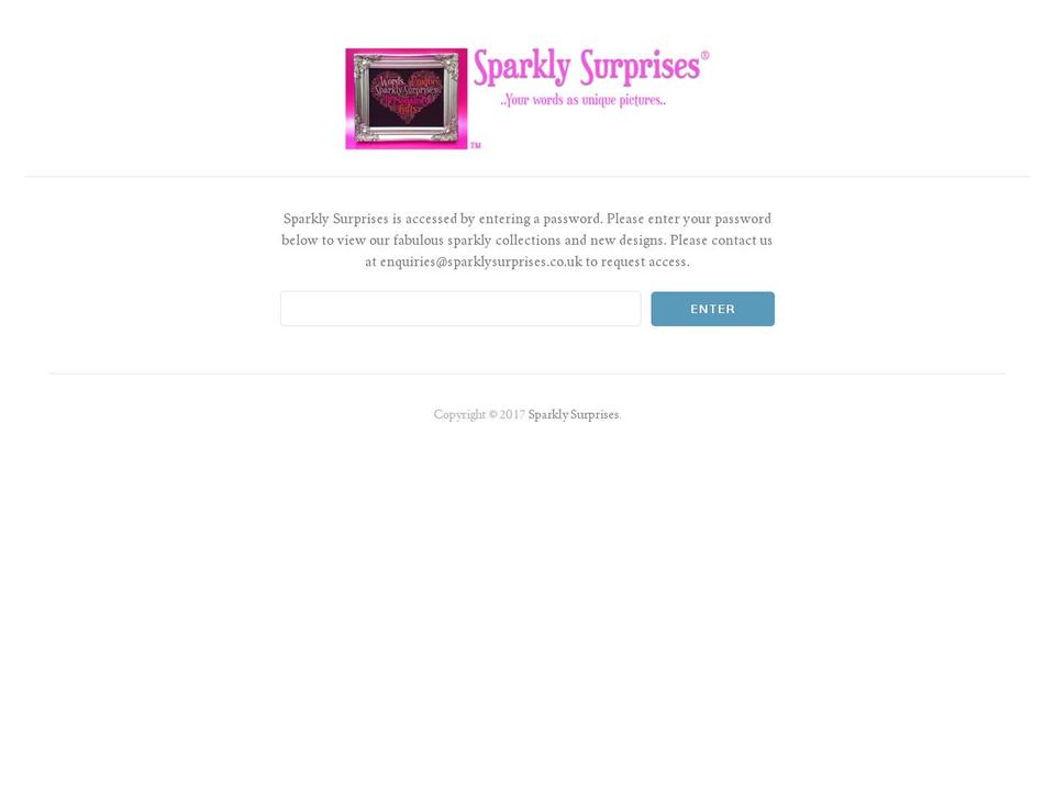 sparklysurprises.com shopify website screenshot