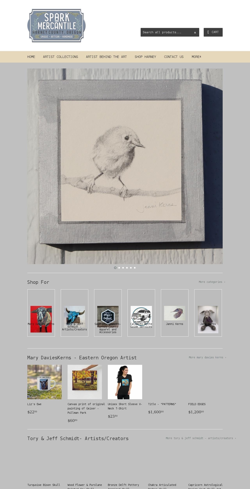 sparkmercantile.com shopify website screenshot