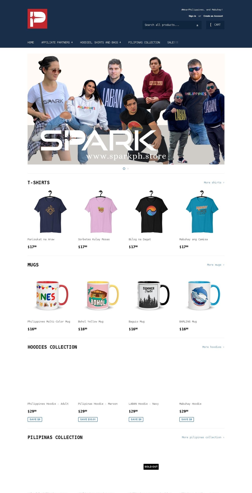 sparkph.store shopify website screenshot