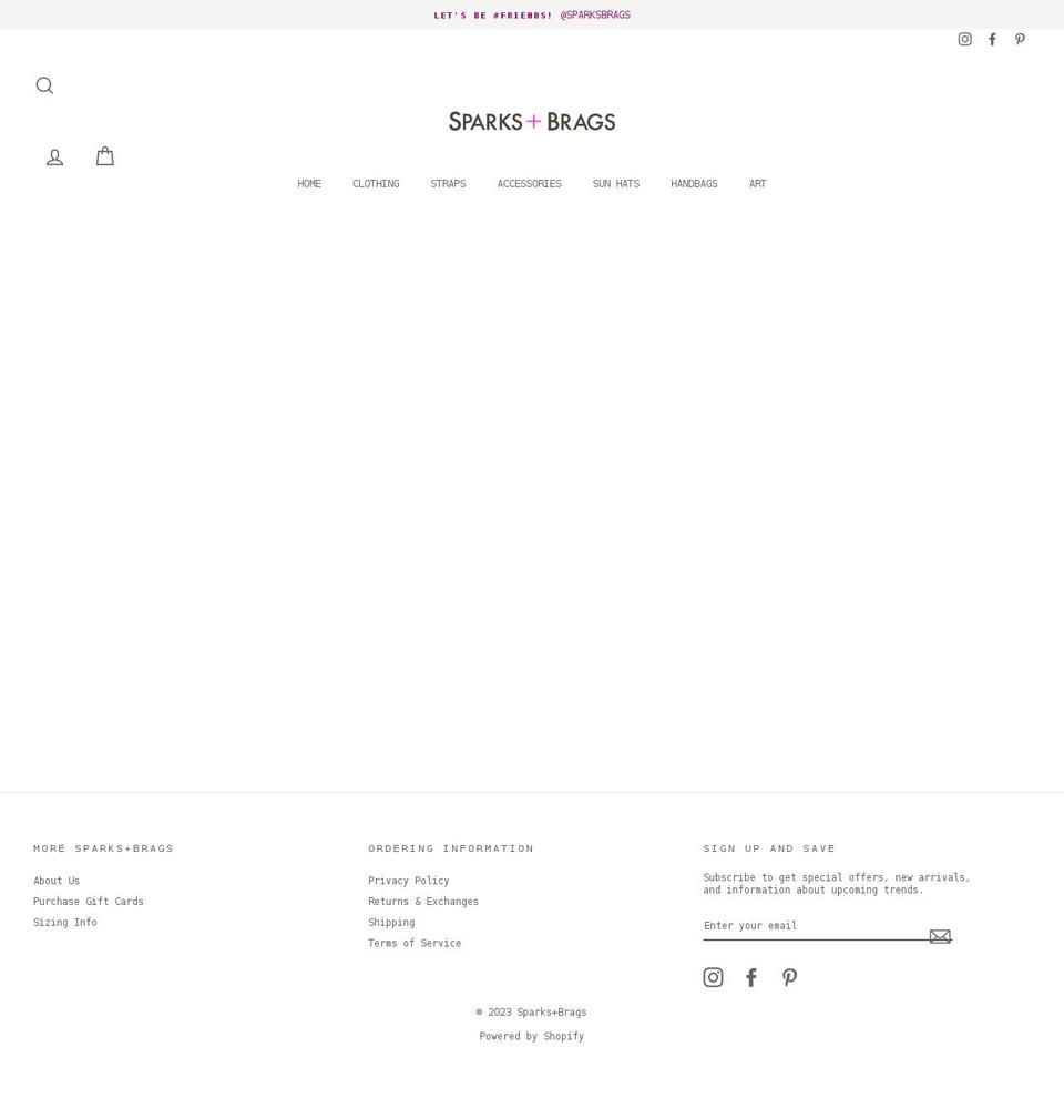 sparksbrags.com shopify website screenshot