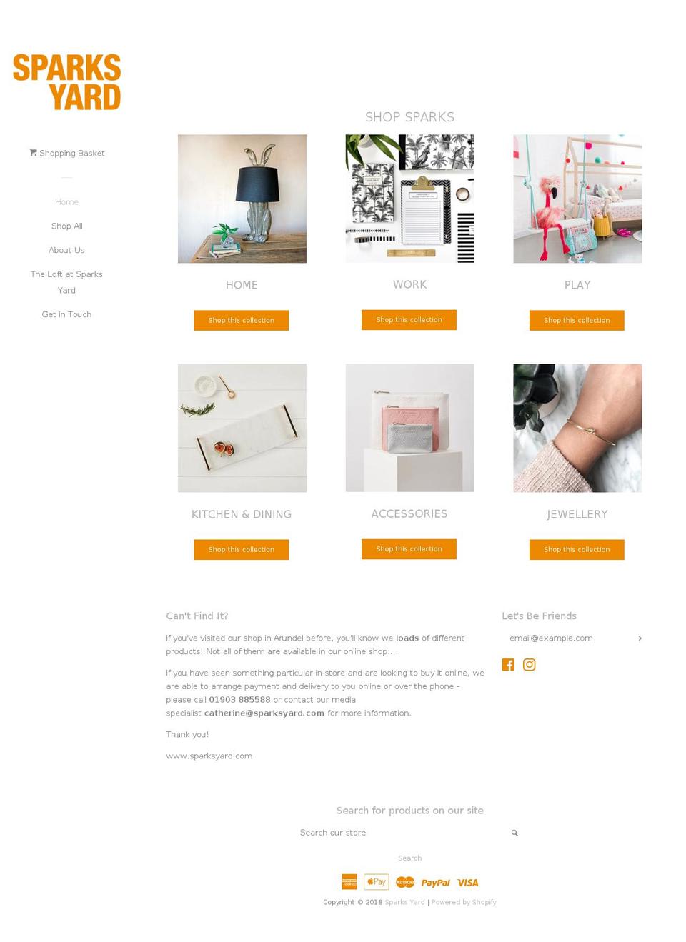 sparksshop.com — Shopify storefront screenshot