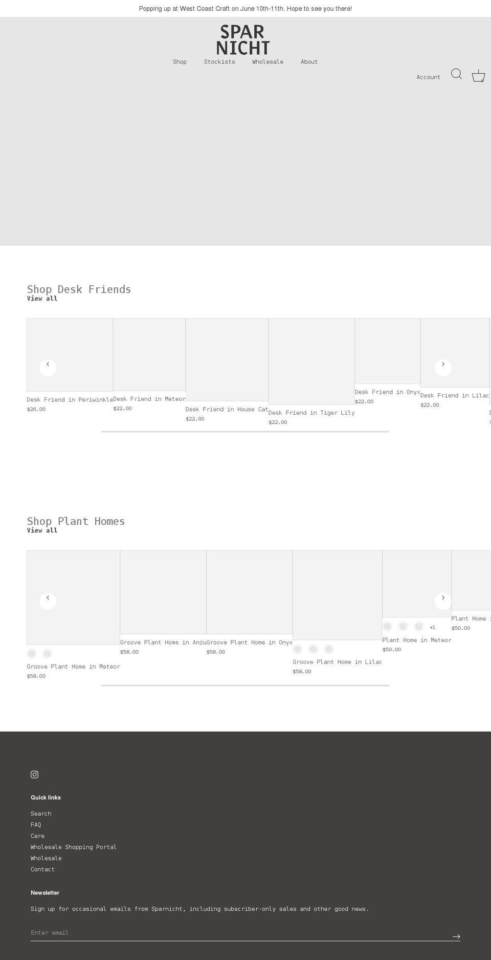 sparnicht.com shopify website screenshot