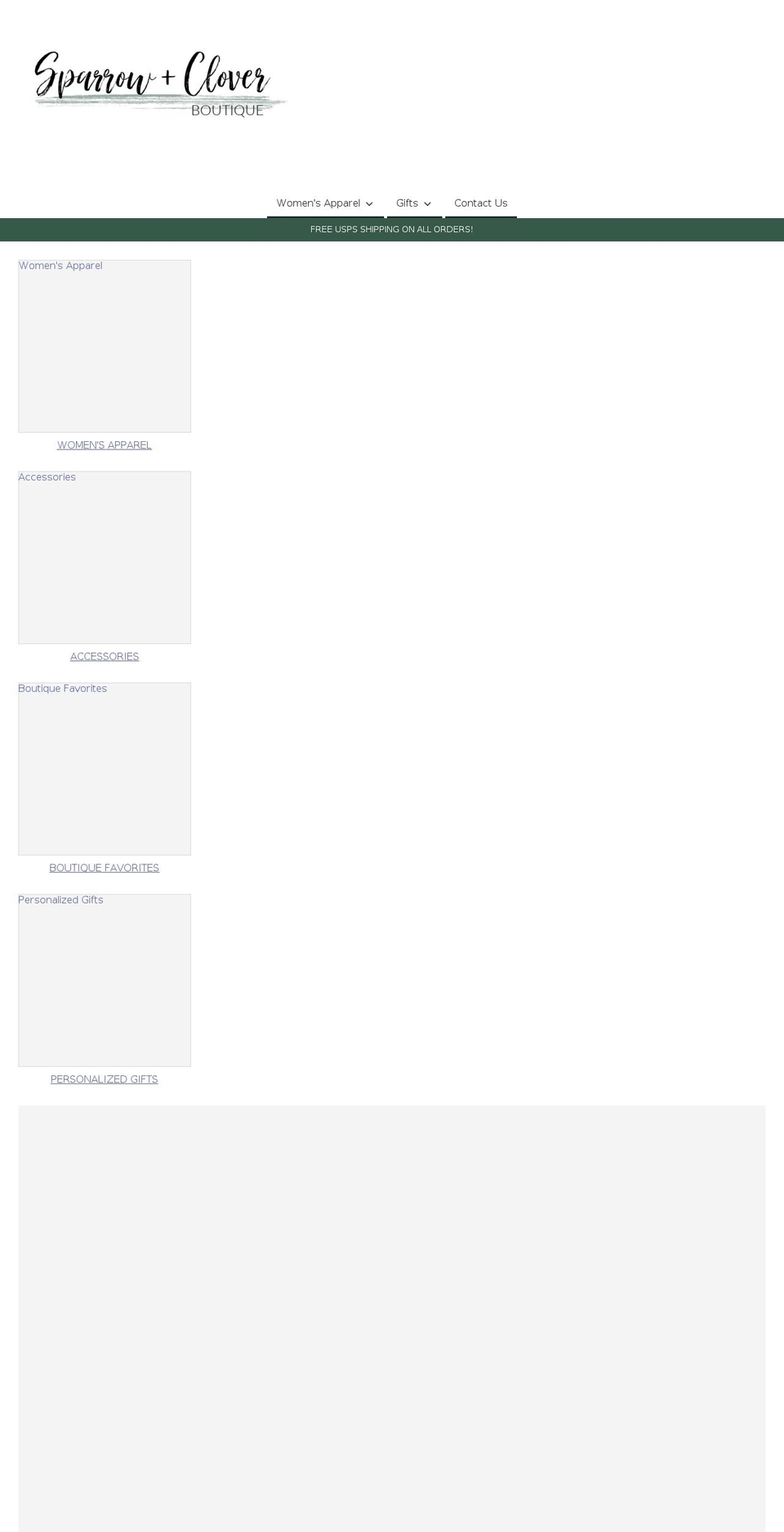 sparrowandclover.com shopify website screenshot