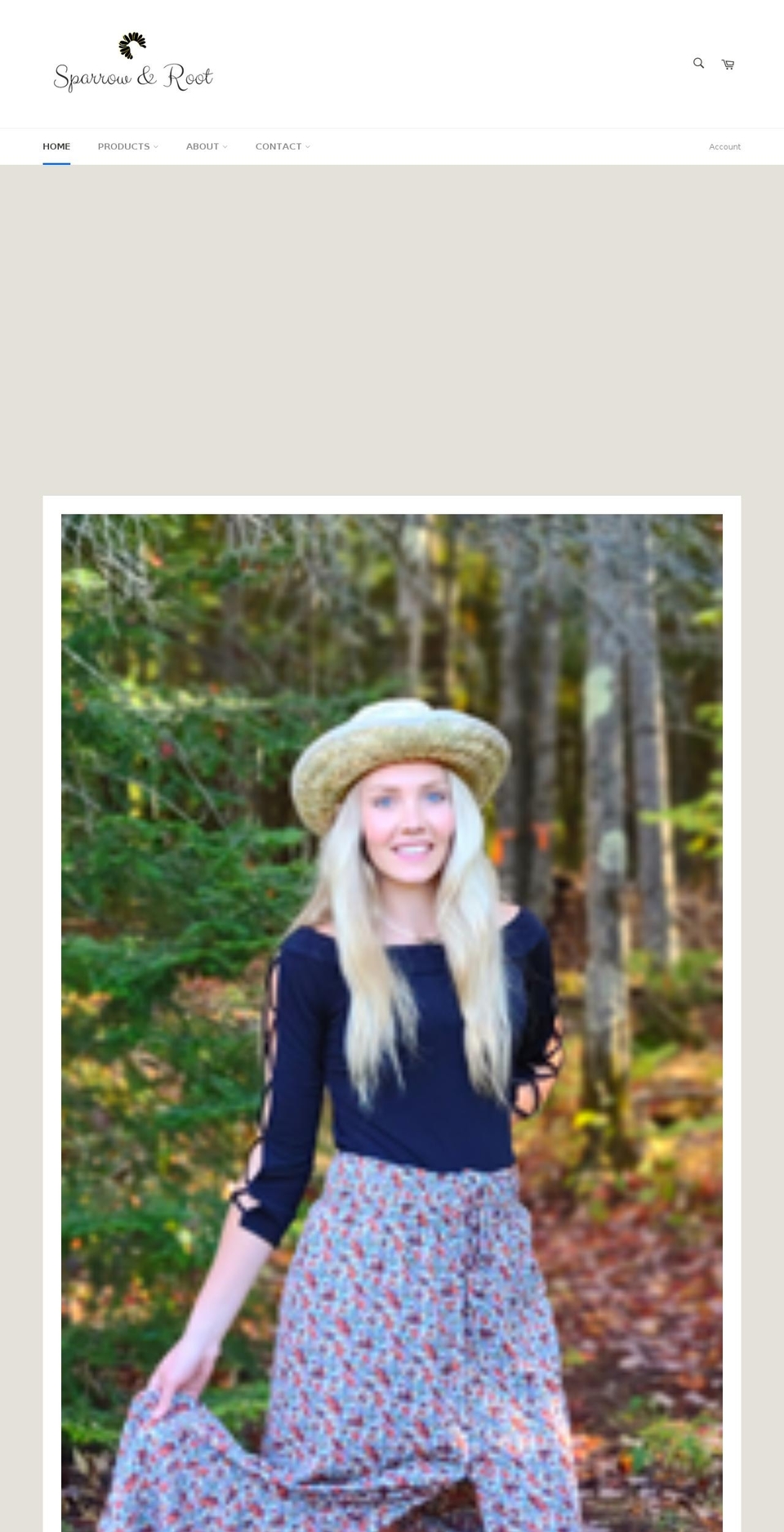 sparrowandroot.com shopify website screenshot