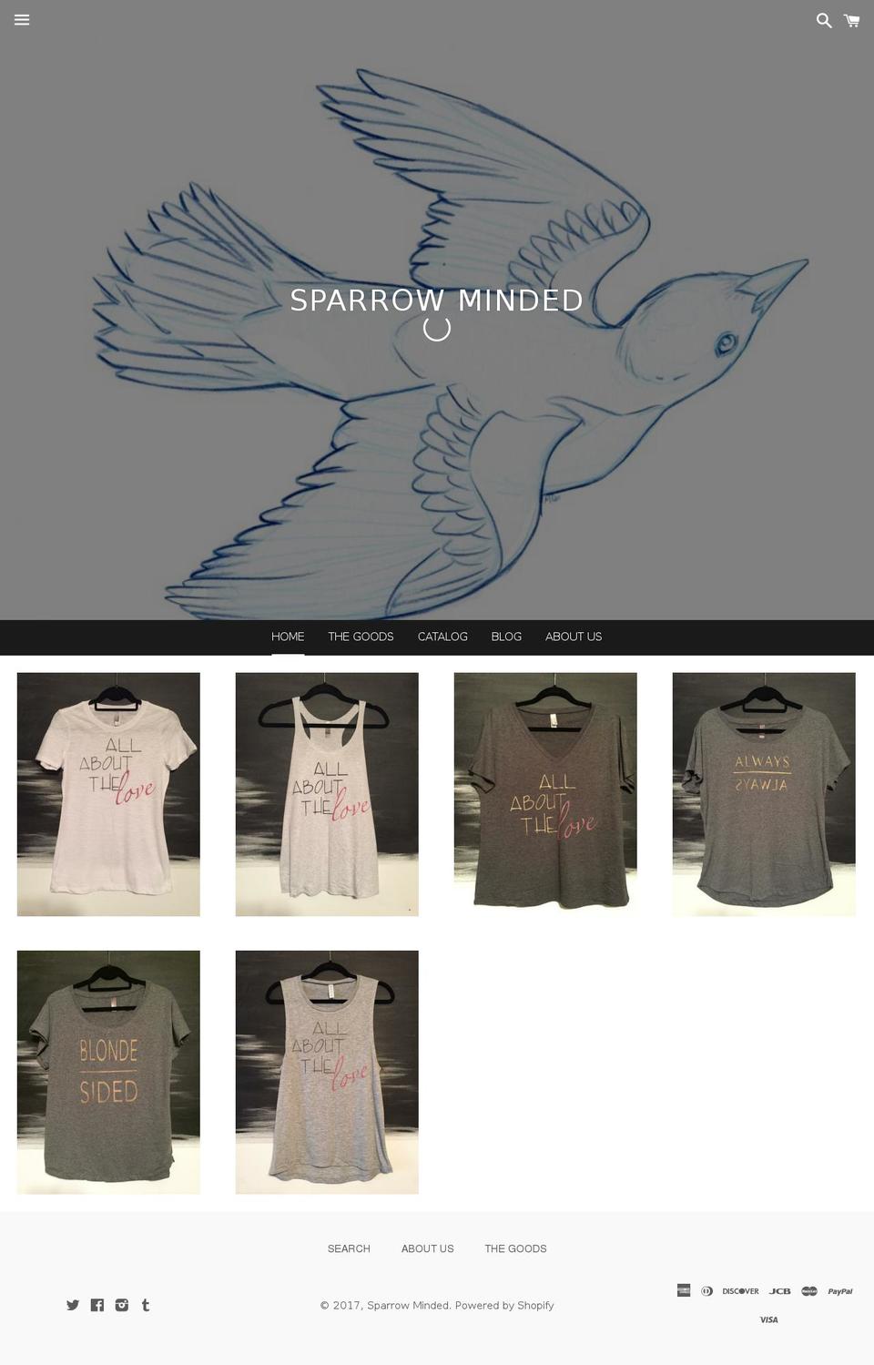 sparrowminded.com shopify website screenshot