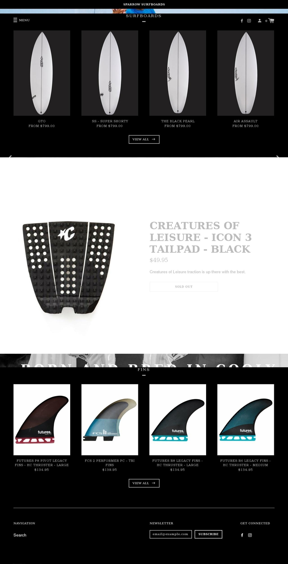 sparrowshapes.com shopify website screenshot