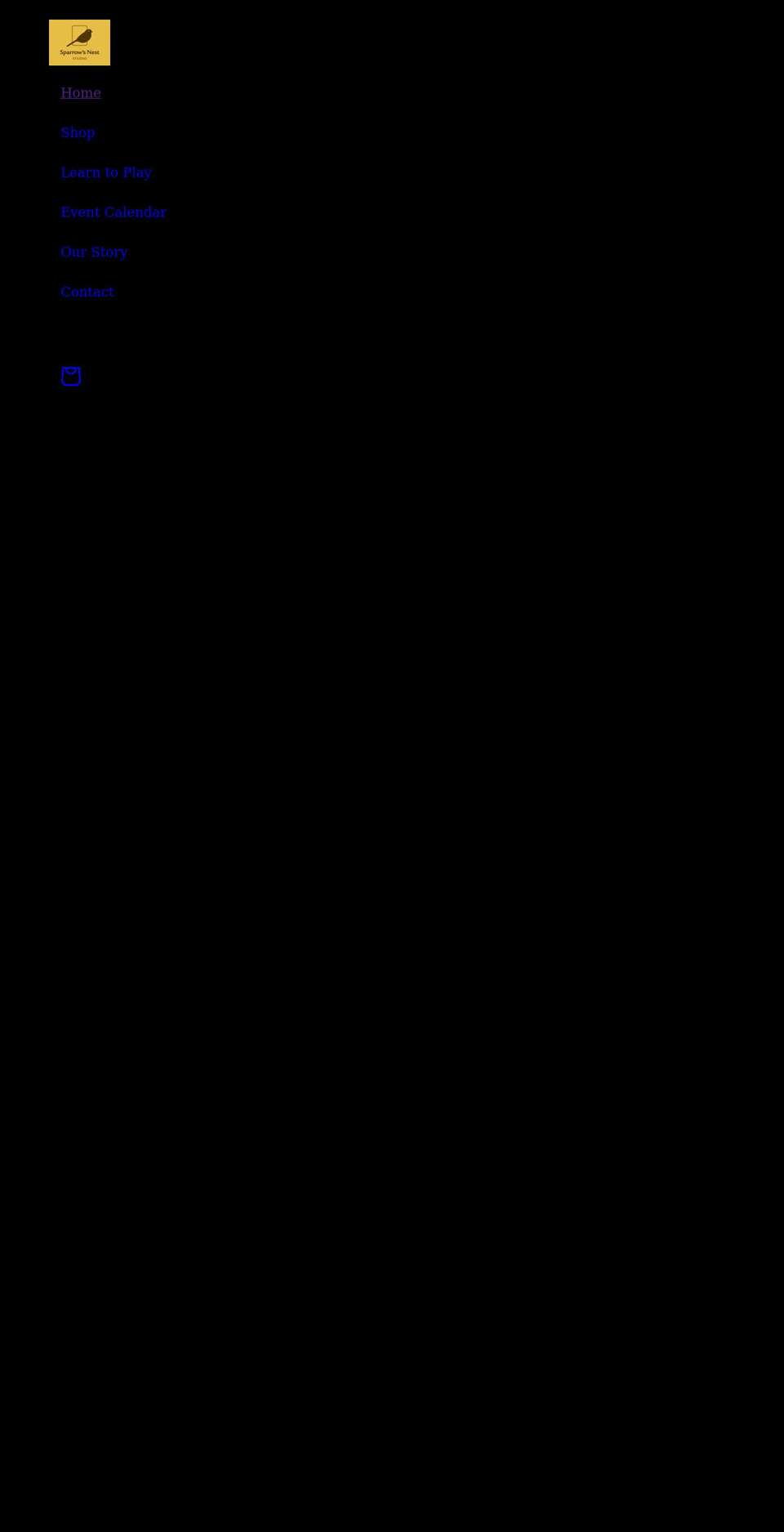 sparrowsneststudio.com shopify website screenshot