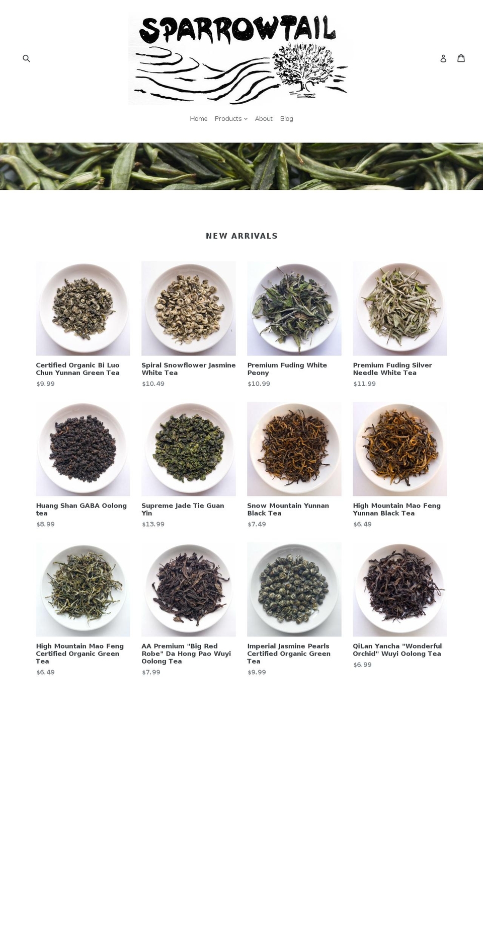 sparrowtailteas.com — Shopify storefront screenshot