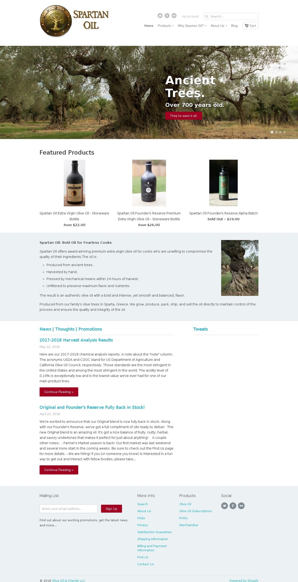 sparta-oil.com — Shopify storefront screenshot