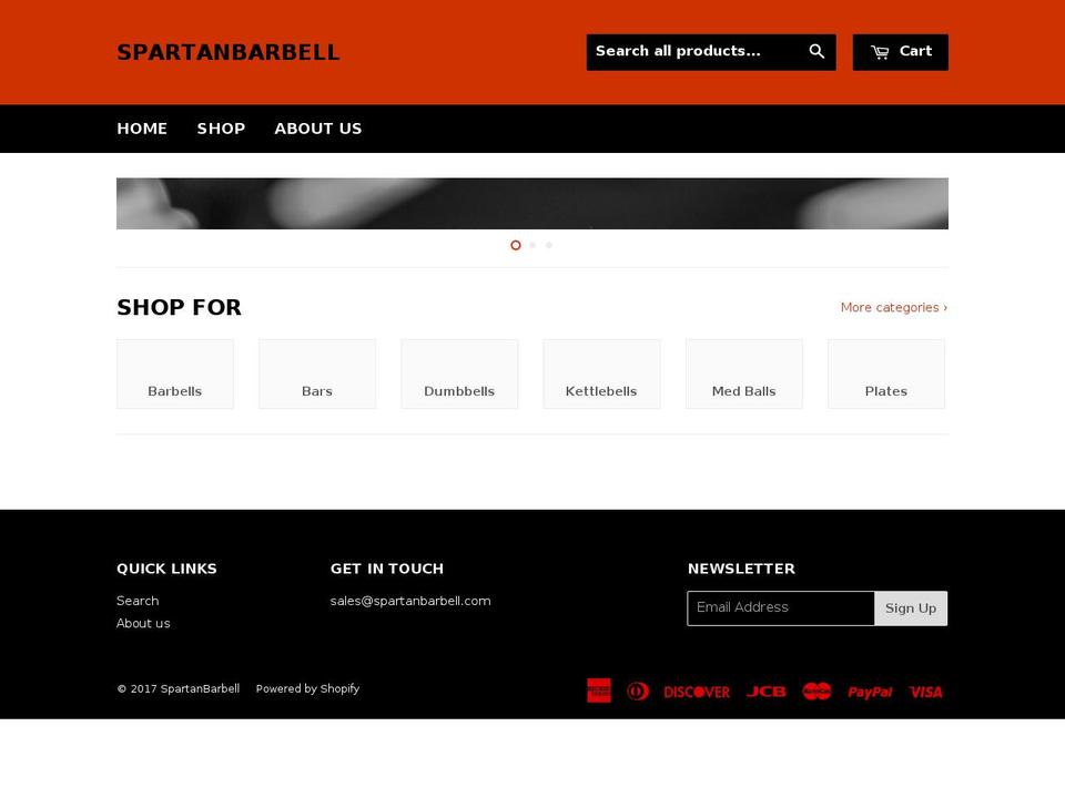 spartanbarbell.com shopify website screenshot