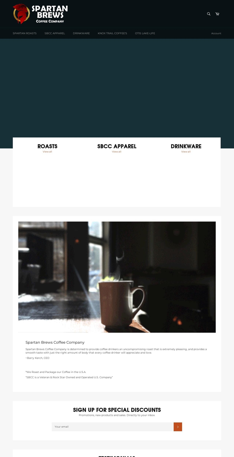 spartanbrews.com shopify website screenshot