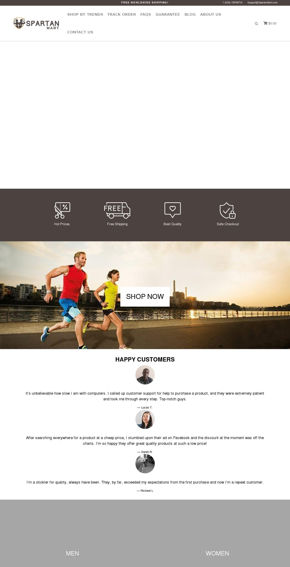 spartanmart.com shopify website screenshot