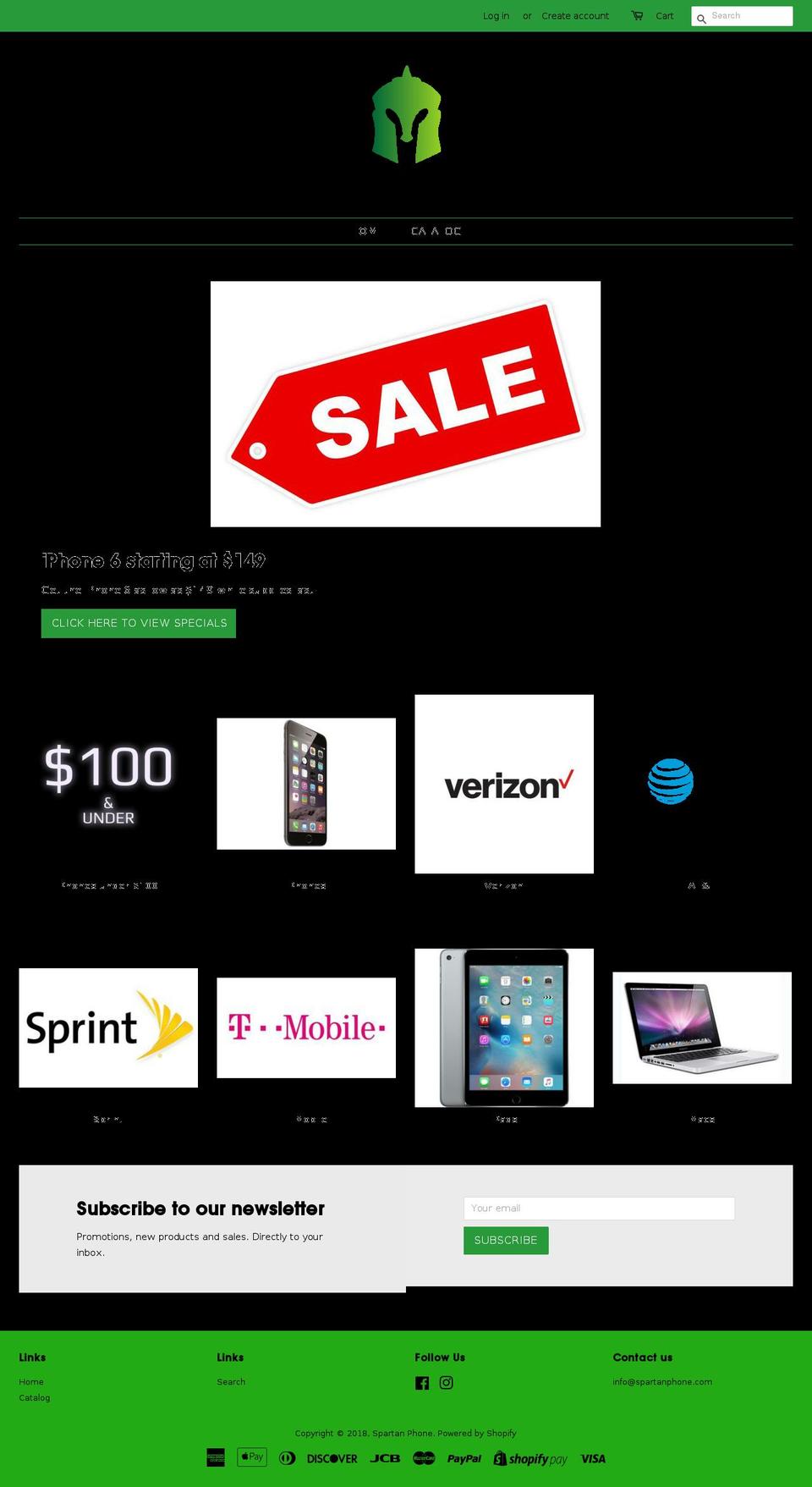 spartanphone.com — Shopify storefront screenshot
