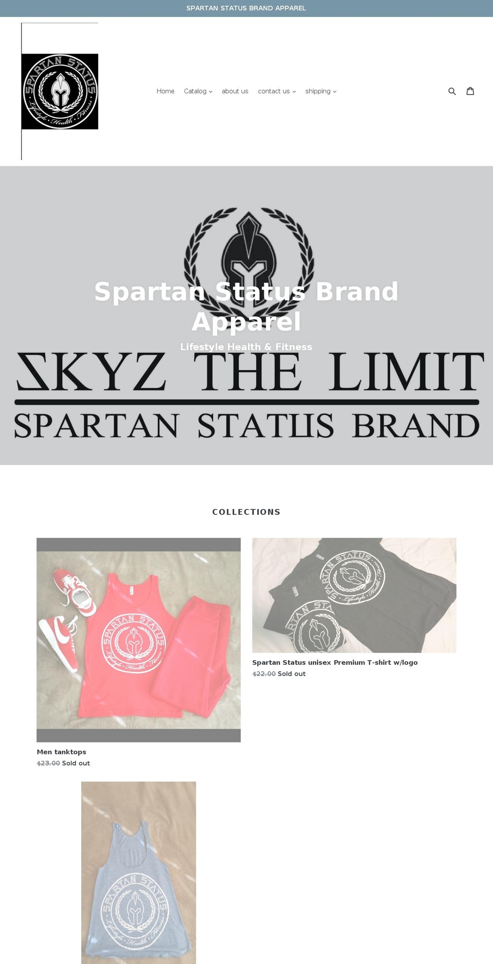 spartanstatusbrand.com — Shopify storefront screenshot