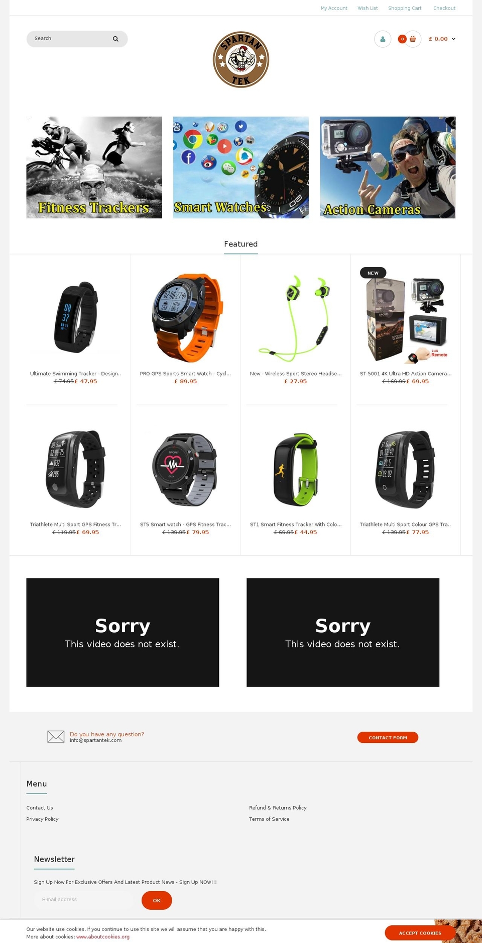 spartantek.com — Shopify storefront screenshot
