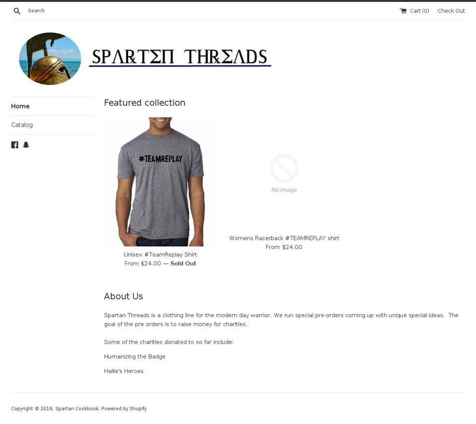 spartanthreads.com — Shopify storefront screenshot