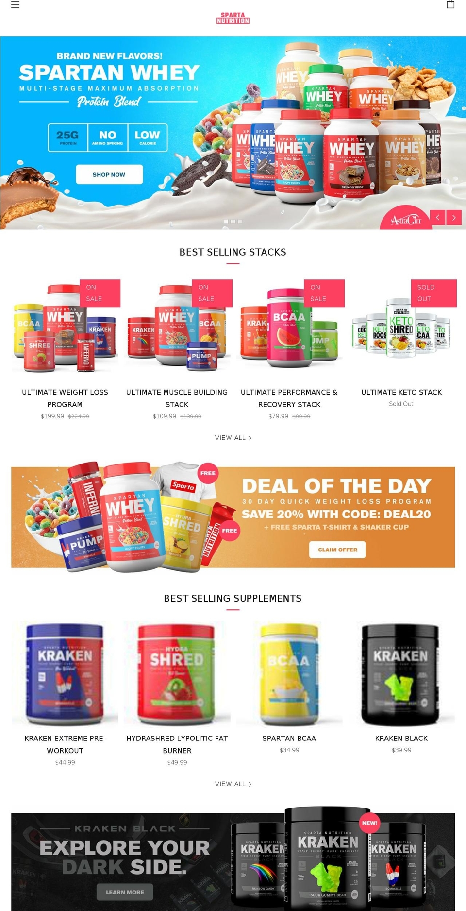 spartanutrition1.myshopify.com shopify website screenshot