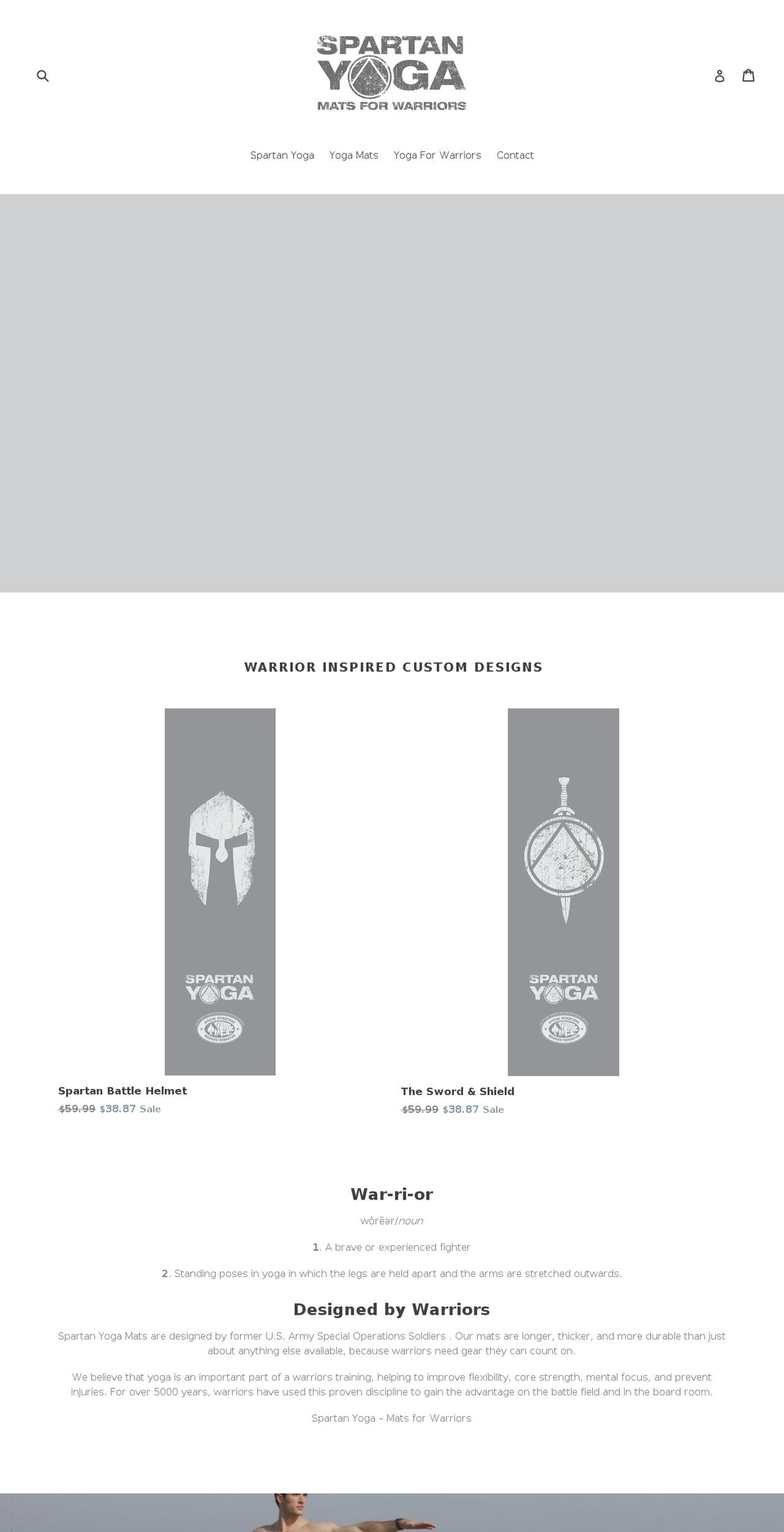 spartanyogamats.com shopify website screenshot
