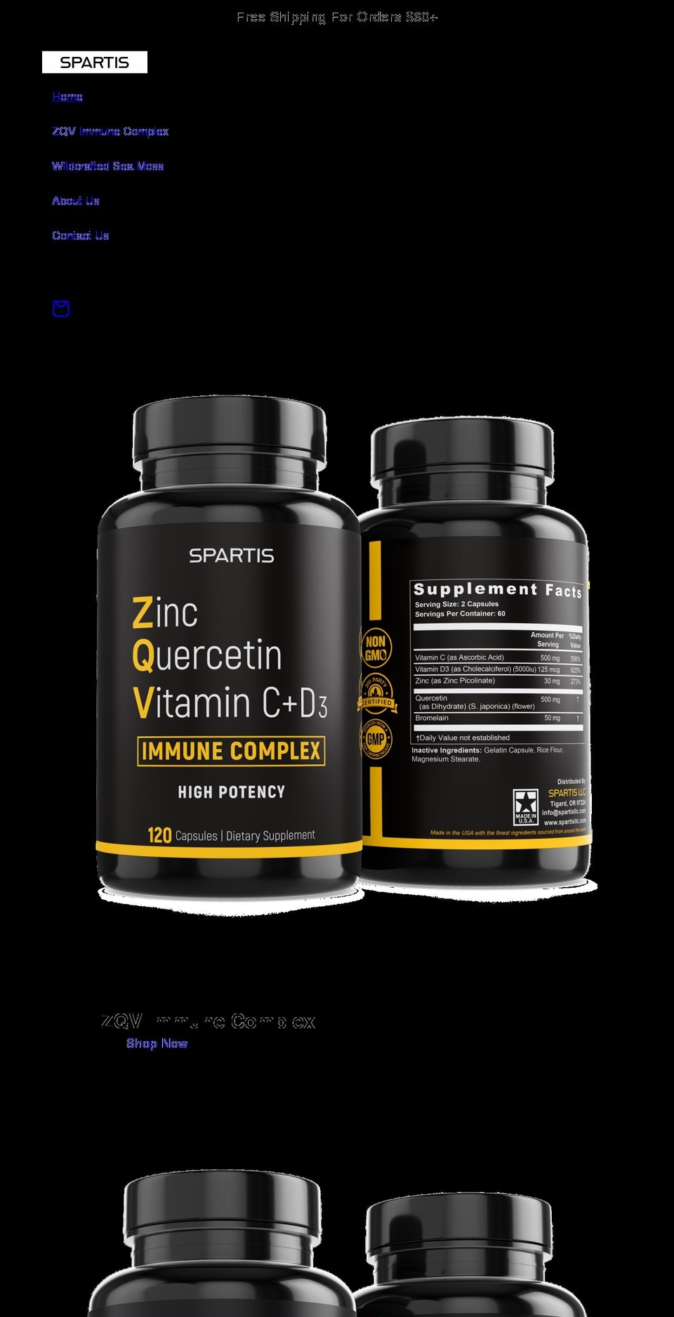 spartisllc.com shopify website screenshot