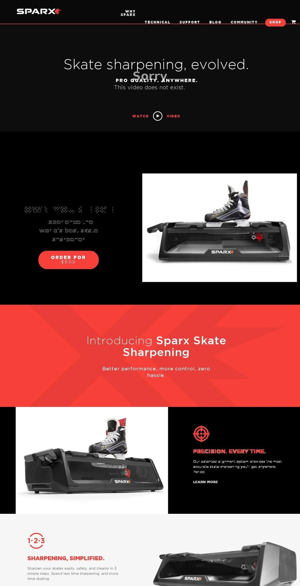 sparxhockey.com shopify website screenshot