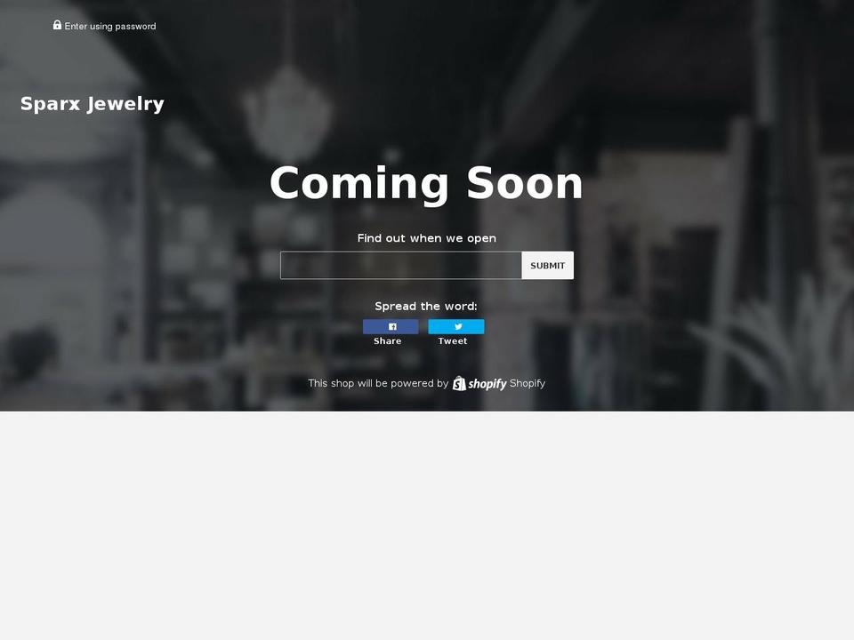 sparxjewelry.com — Shopify storefront screenshot