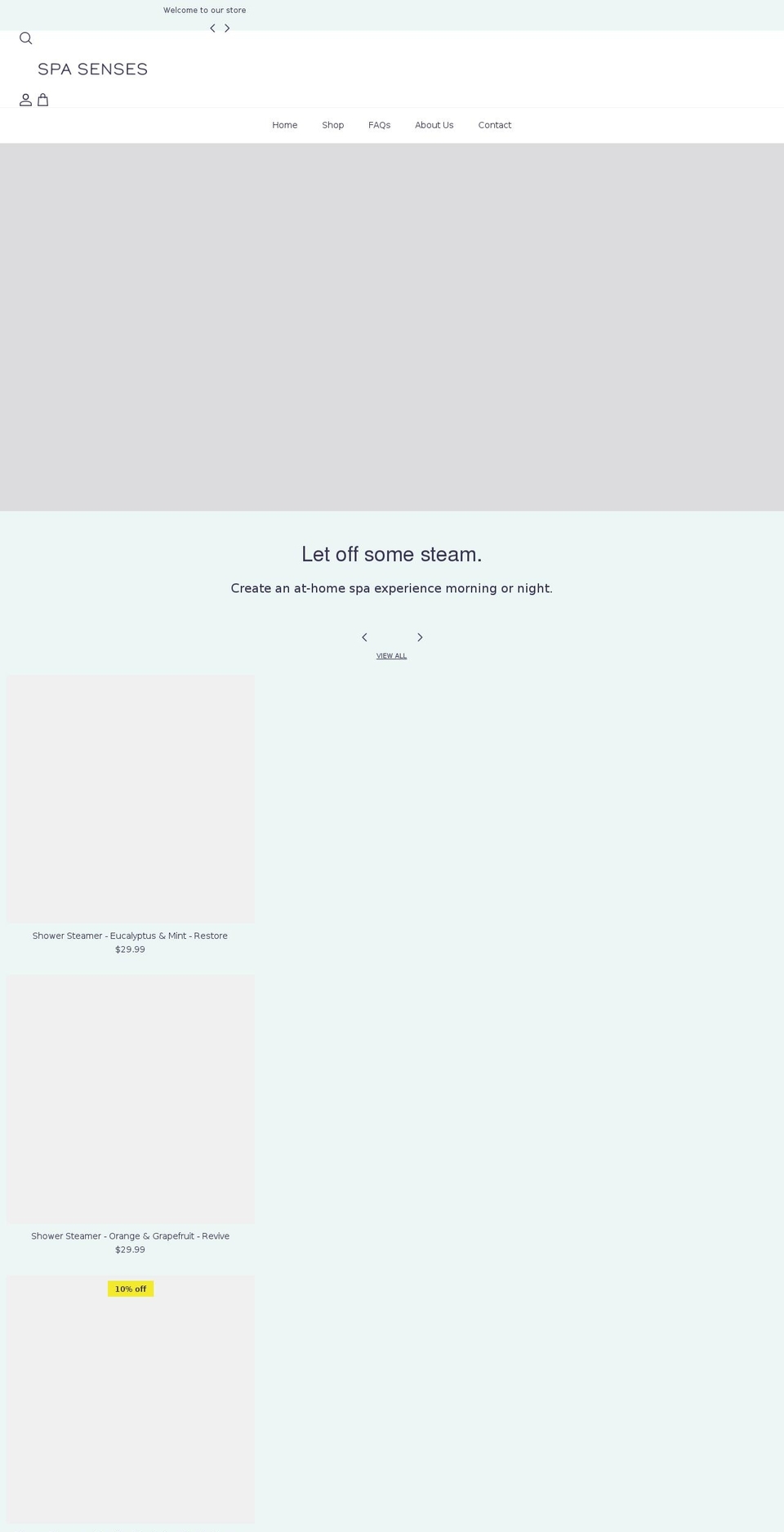 spasenses.com shopify website screenshot
