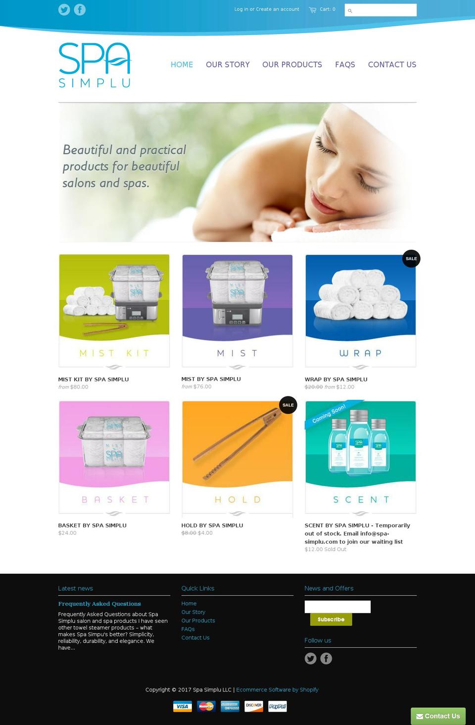 spasimplu.com shopify website screenshot