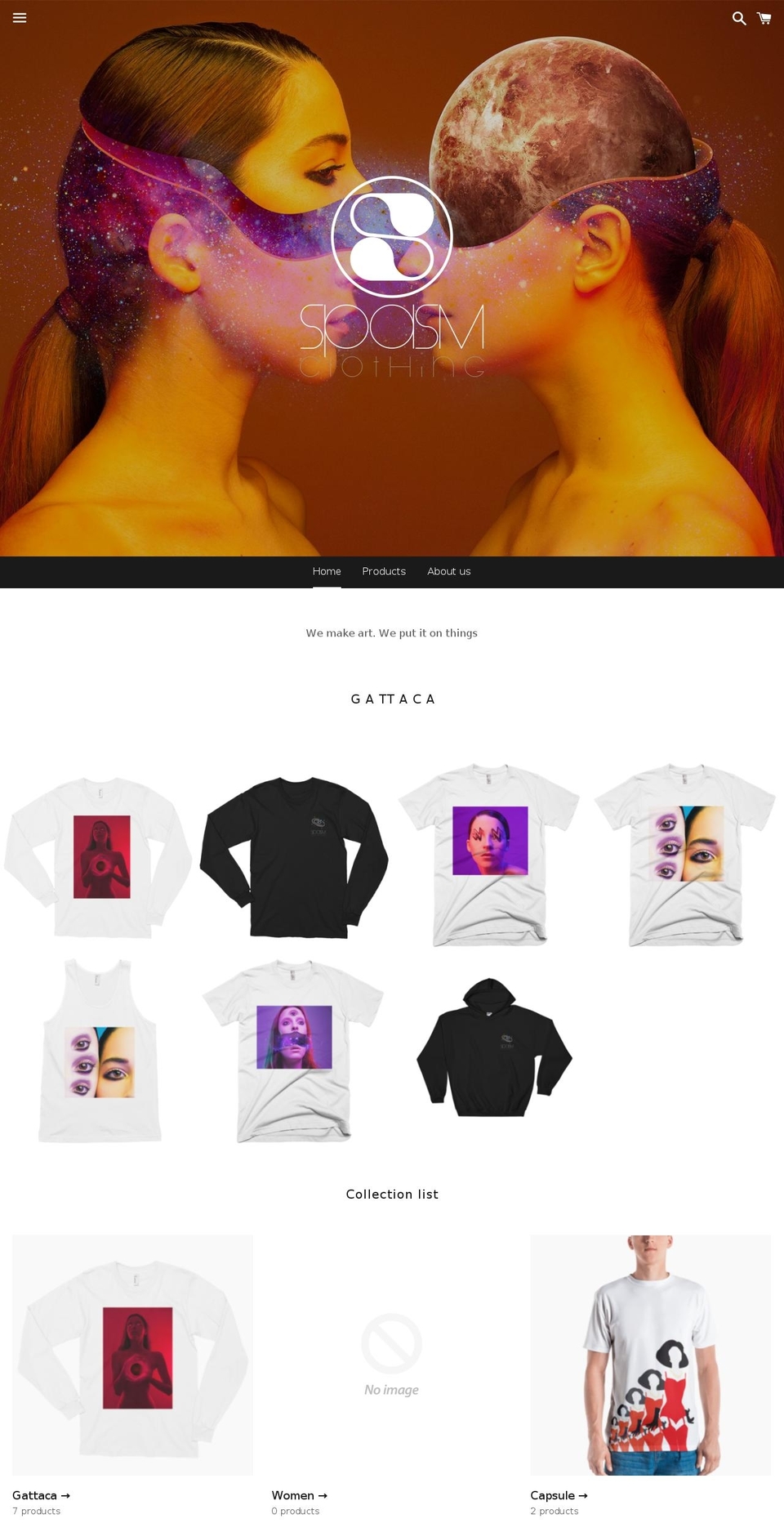 spasmclothing.com — Shopify storefront screenshot