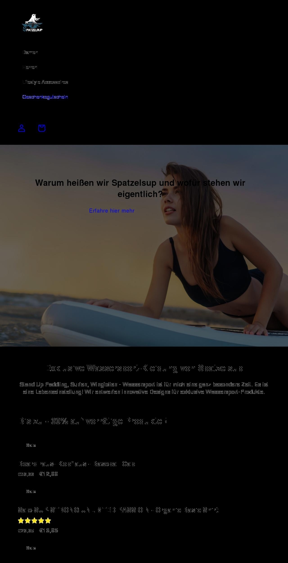 spatzelsup.de shopify website screenshot