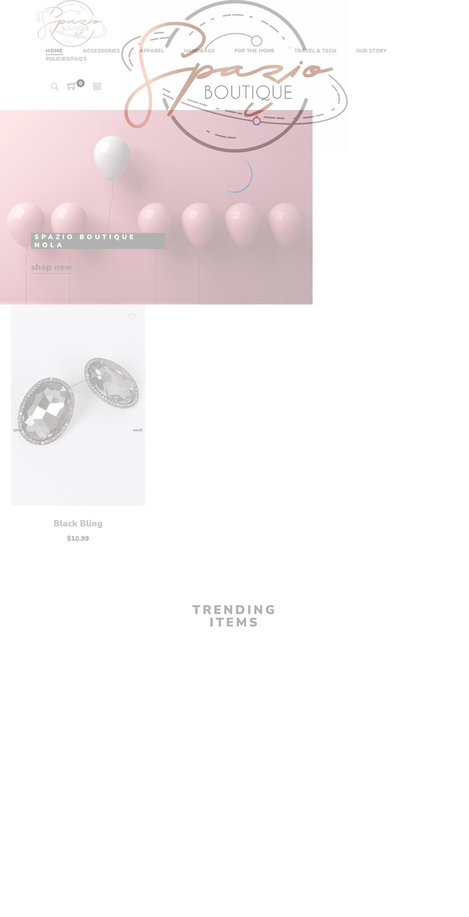 spazioboutiquenola.com shopify website screenshot