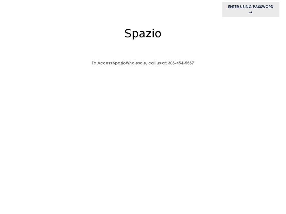 spaziowholesale.com — Shopify storefront screenshot