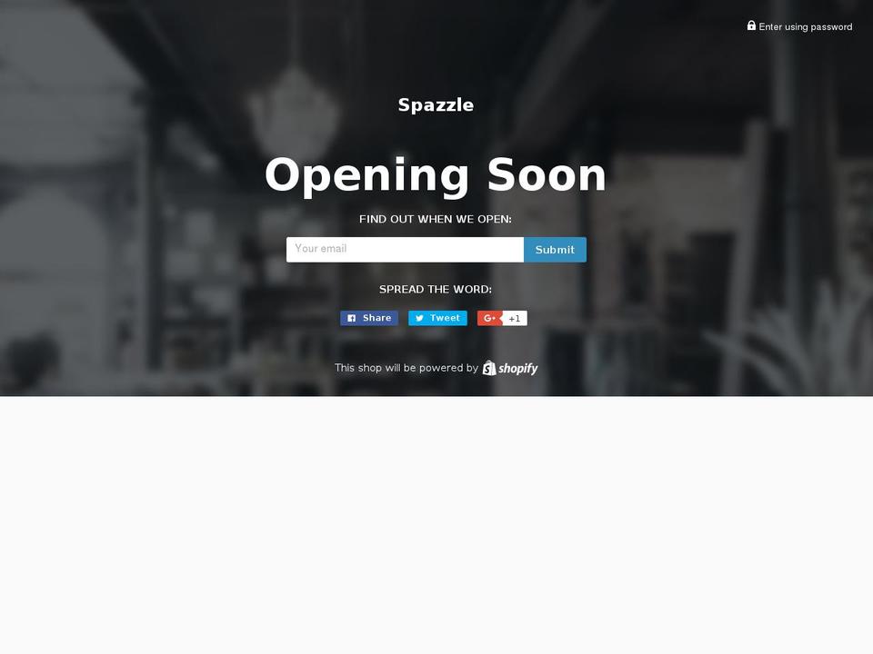 spazzle.com shopify website screenshot