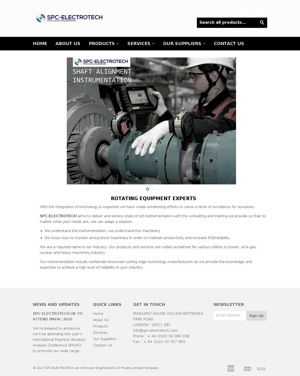 spc-electrotech.com shopify website screenshot