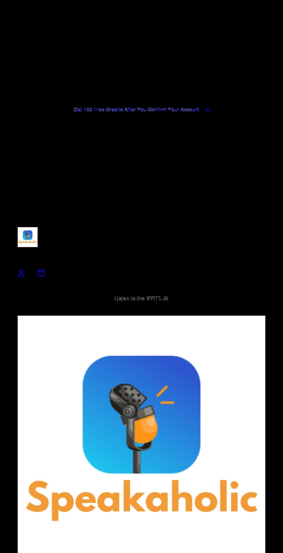 speakaholic.com shopify website screenshot
