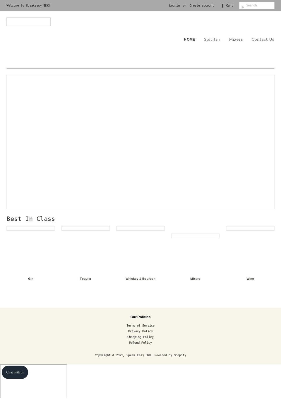 speakeasybkk.com shopify website screenshot