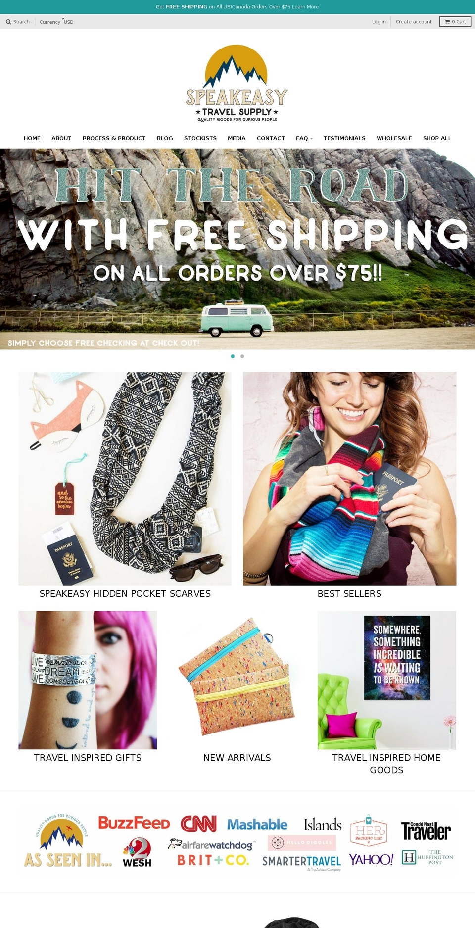 District Shopify theme site example speakeasytravelsupply.com