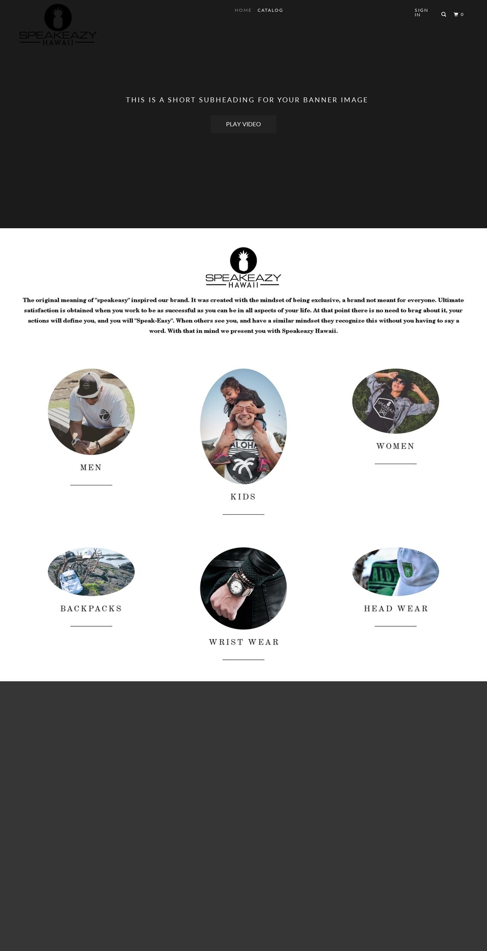 speakeazyhawaii.com shopify website screenshot