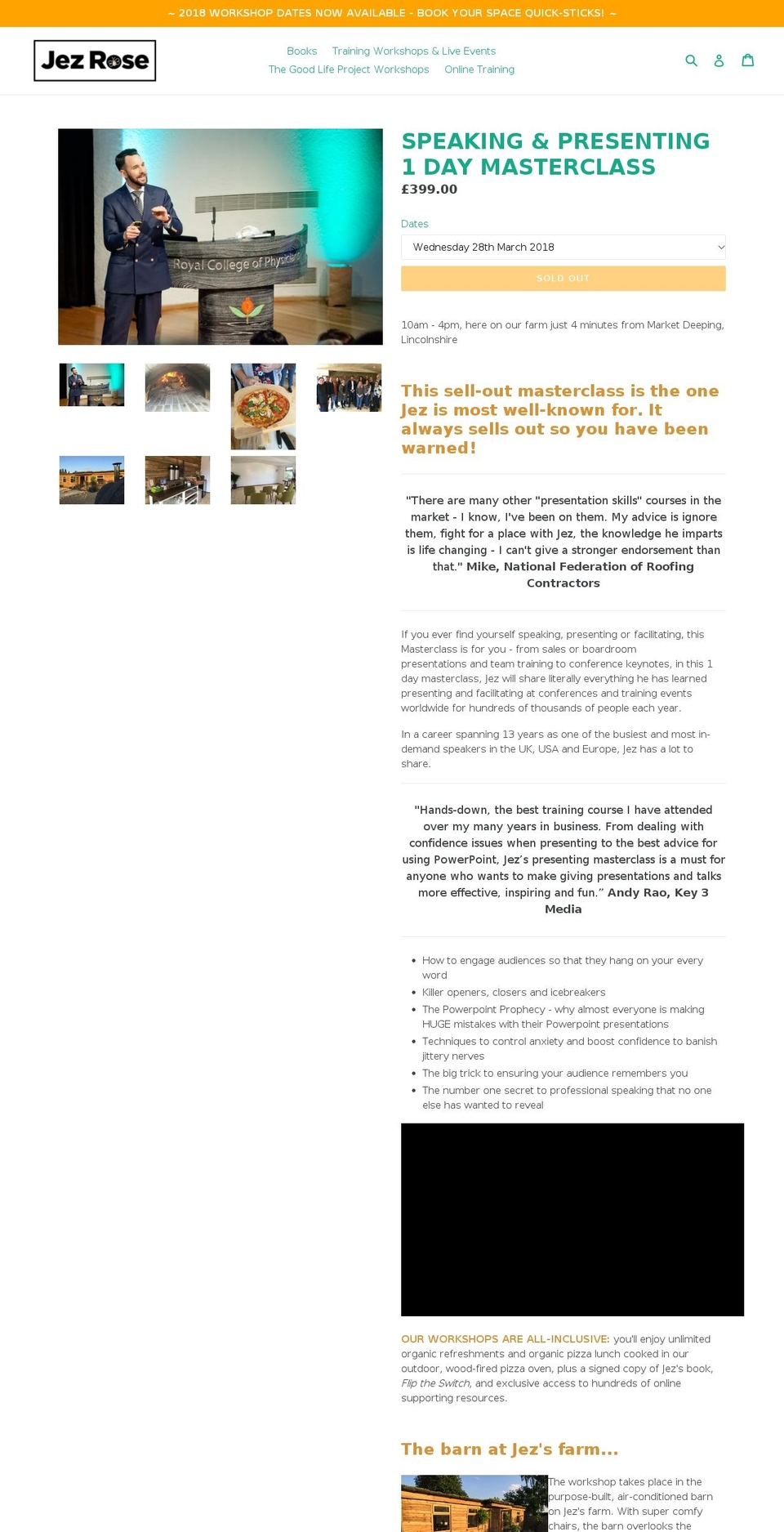 speakermasterclass.com — Shopify storefront screenshot