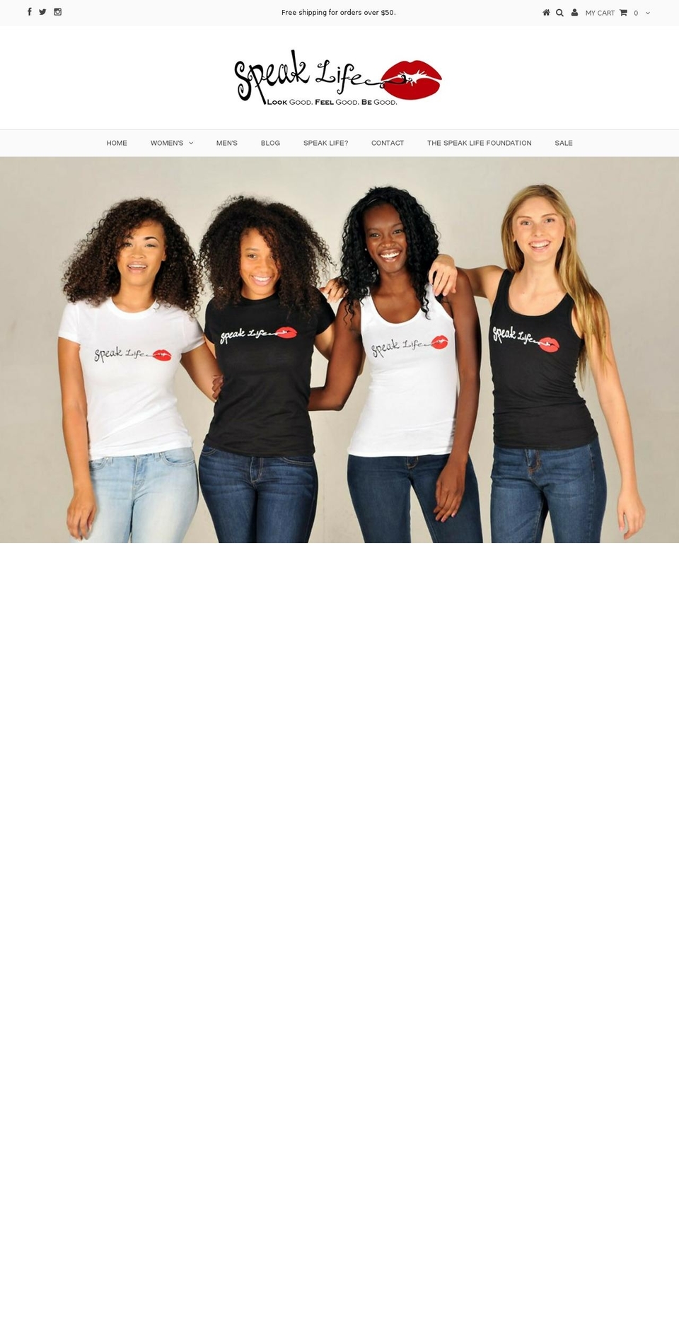 speaklifeclothing.com shopify website screenshot