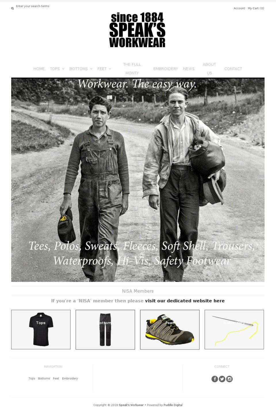 speaksworkwear.com shopify website screenshot