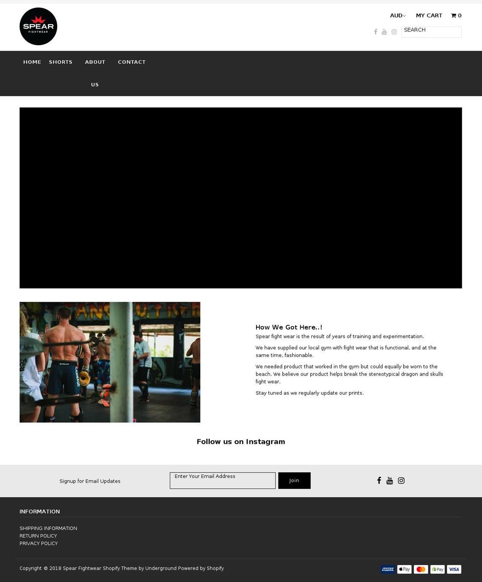 spear-fight.com — Shopify storefront screenshot