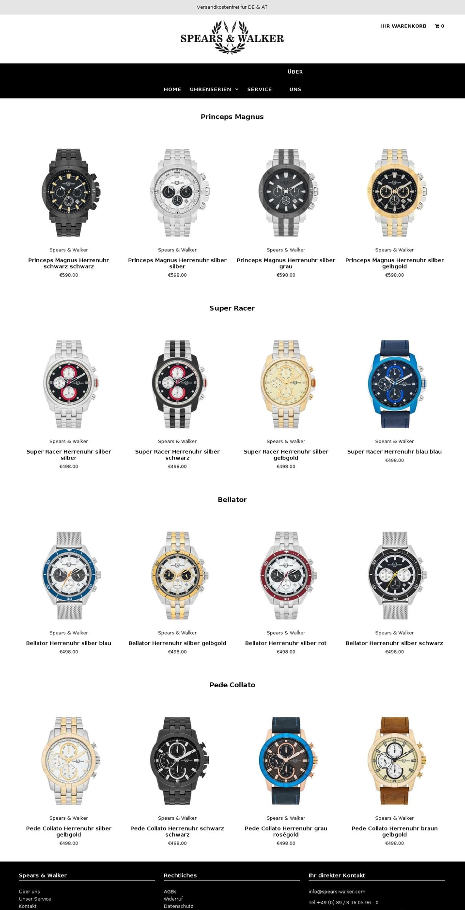 spearswalker.com — Shopify storefront screenshot