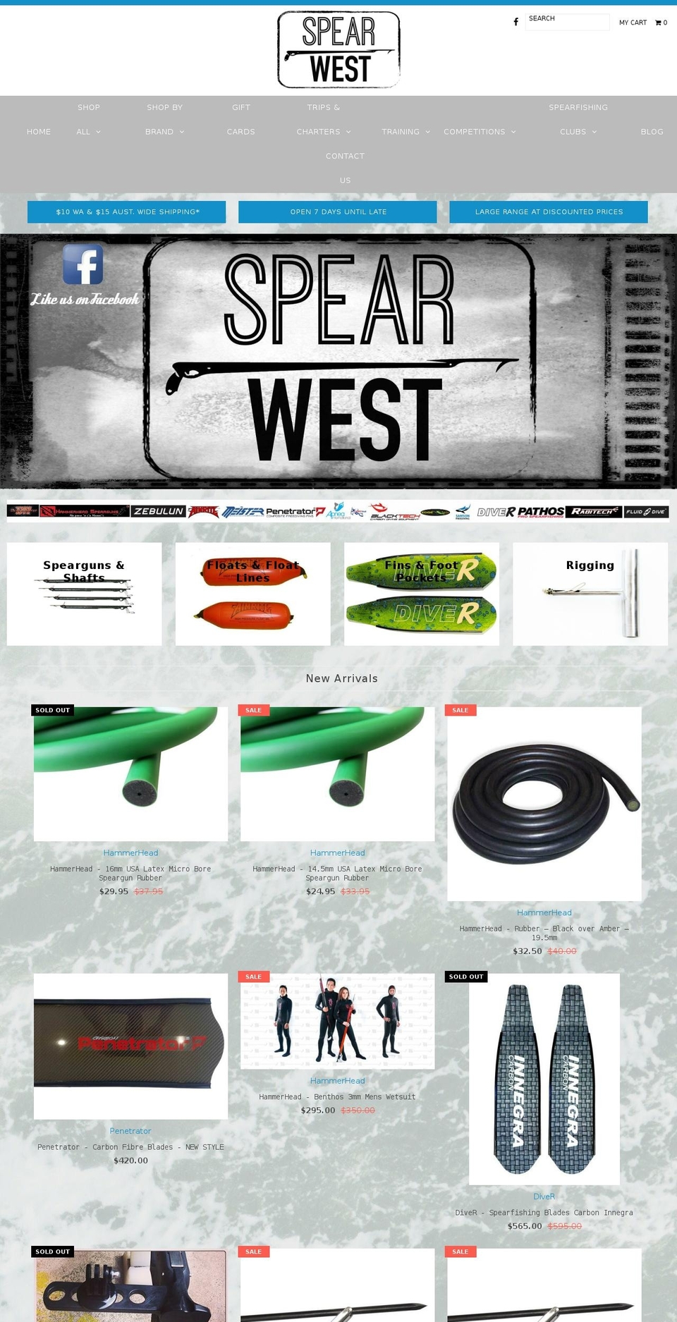 spearwest.com.au shopify website screenshot