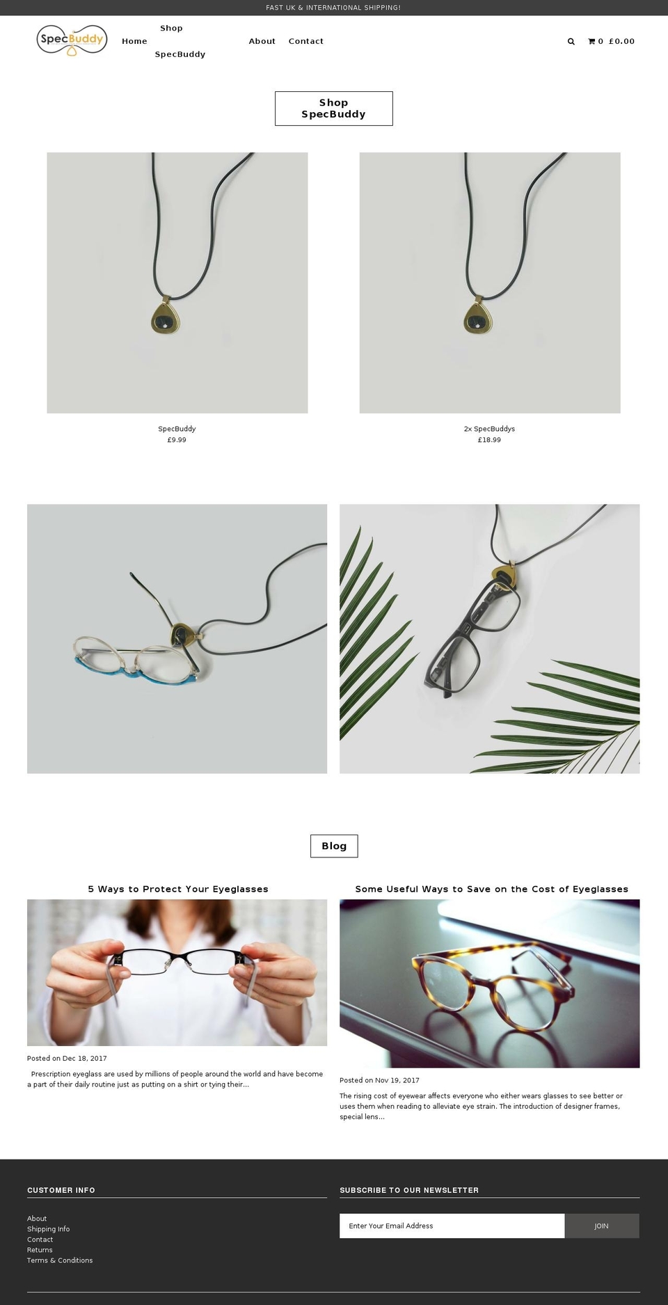 specbuddy.com shopify website screenshot
